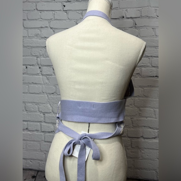 NWT promesa purple houndstooth knit halter top size large - Picture 5 of 9